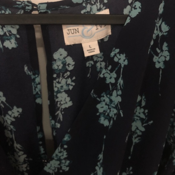 Floral Print Wrap Dress - Picture 3 of 4